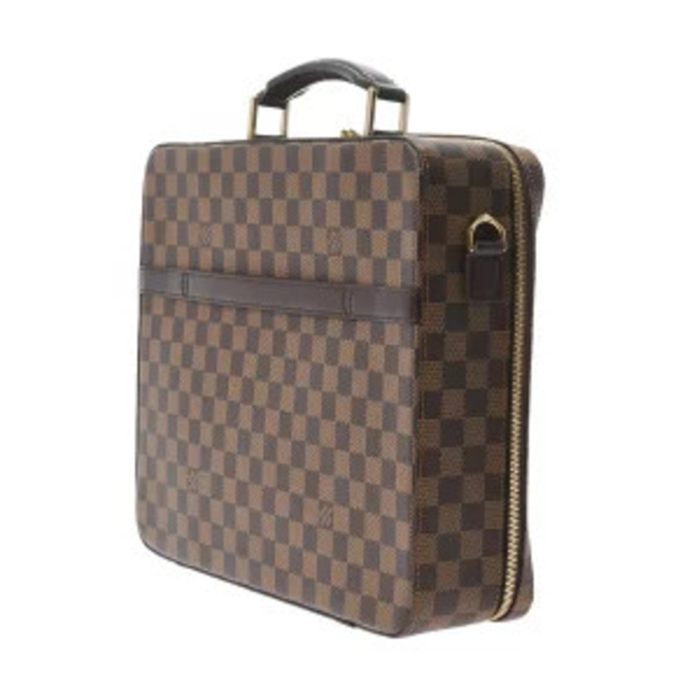Louis Vuitton Canvas Brown Bag Business Porte Damier Ordinateur Savannah